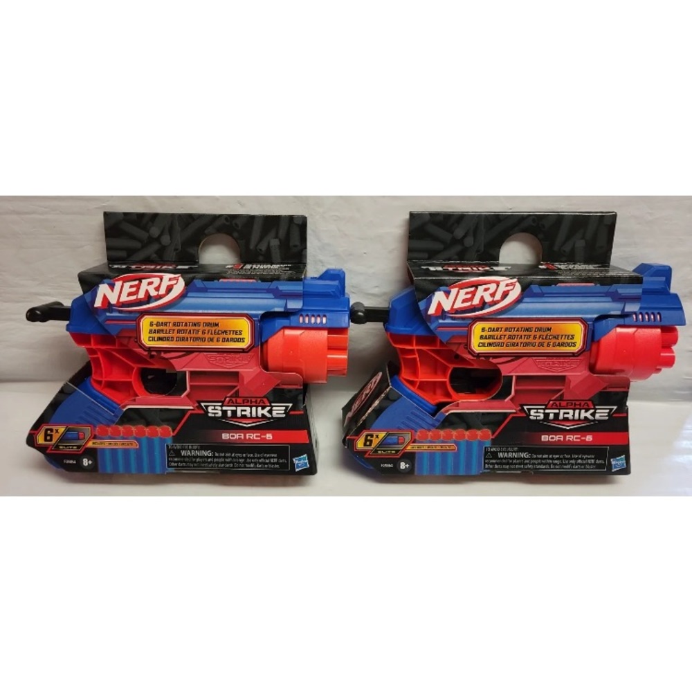 2x Nerf Alpha Strike BOA RC-6 Gun & 6 Blasting Darts - Hasbro Toy
